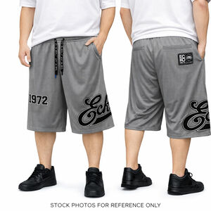 Ecko Unltd Mesh Shorts Men XL Gray Streetwear Y2K Hip Hop Athletic Basketbal